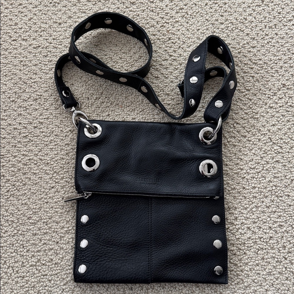 *RARE” Hammitt Little Santa Monica AM Crossbody Black Leather Bag